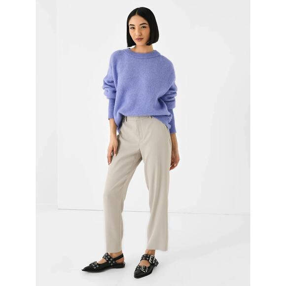Vince Tailored Straight Pants Women's 12 Sepia Crepe Fit Slash Pockets NWT $345